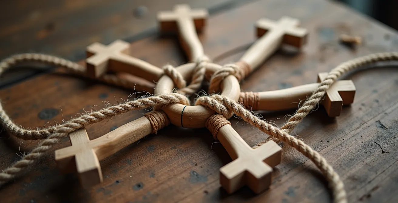 Réseau abstrait de connexions représentant les liens communautaires locaux